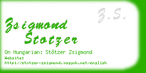 zsigmond stotzer business card