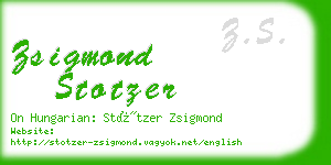 zsigmond stotzer business card